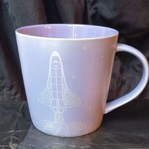 Official Kennedy Space Center Mug With Lavender Space Shuttle Design